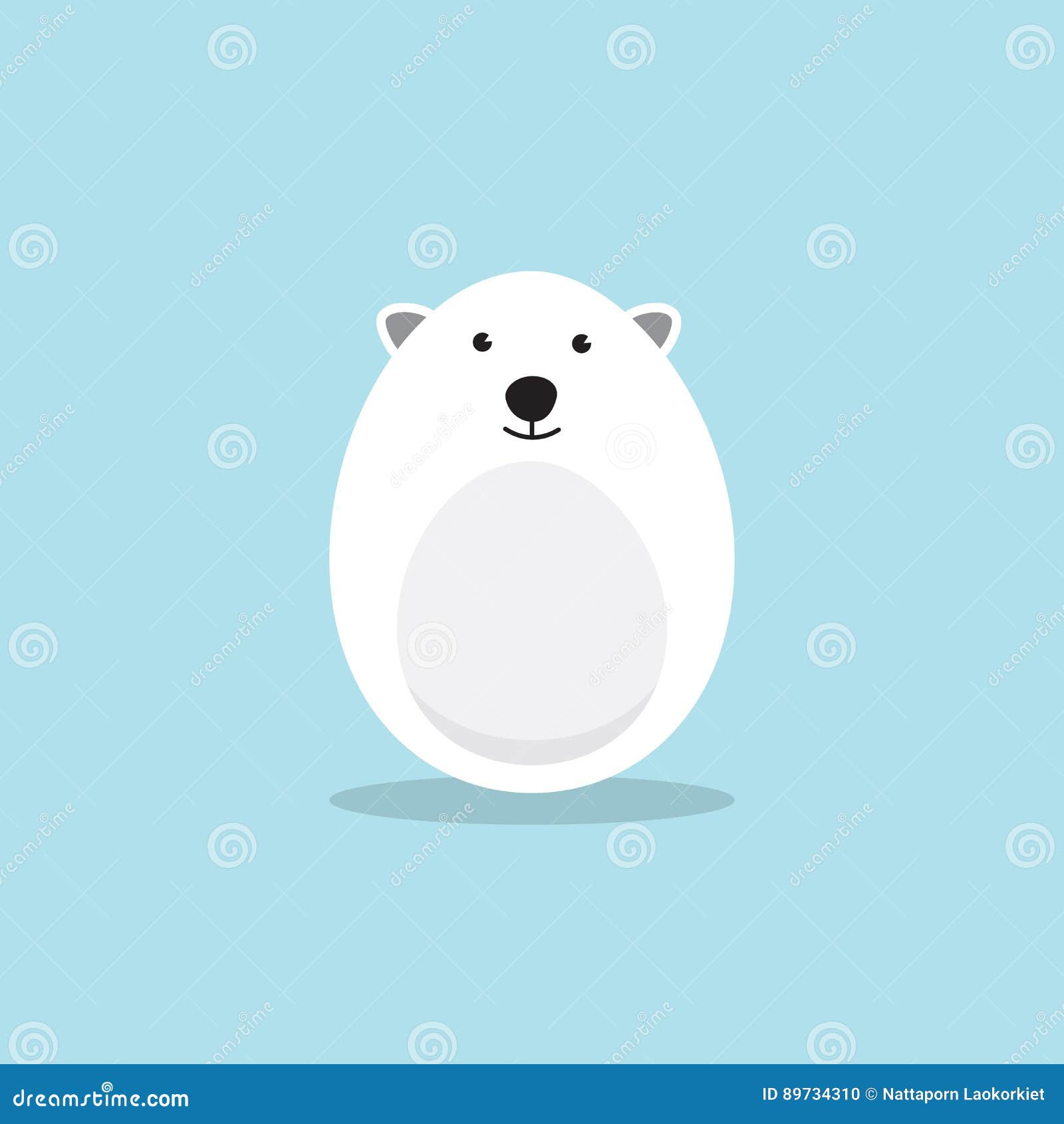 Egg Shaped Polar Bear Character. Stock Vector - Illustration of hunt,  beautiful: 89734310