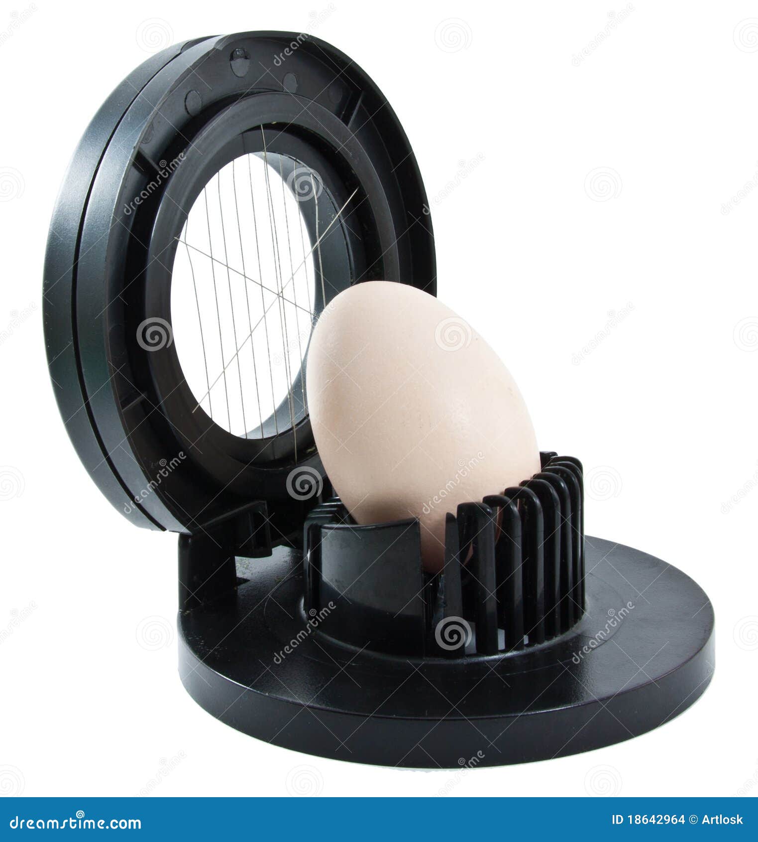 Egg slicer with one egg stock photo. Image of isolated 18642964