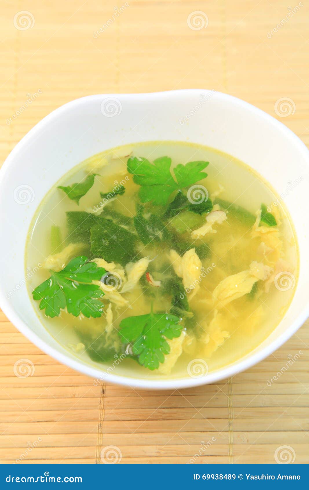 Egg soup stock image. Image of bowl, cuisine, healthy 69938489