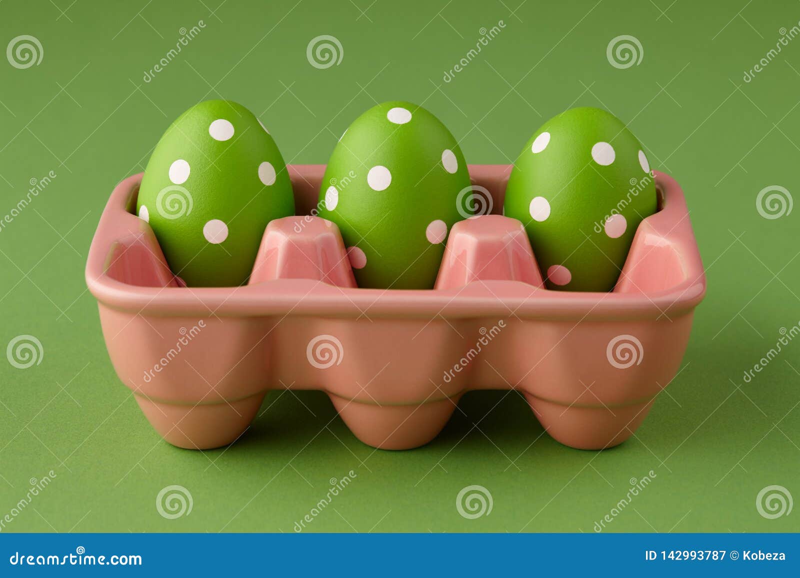 Egg Tray with Green Painted Easter Eggs Stock Image Image of easter, composition 142993787