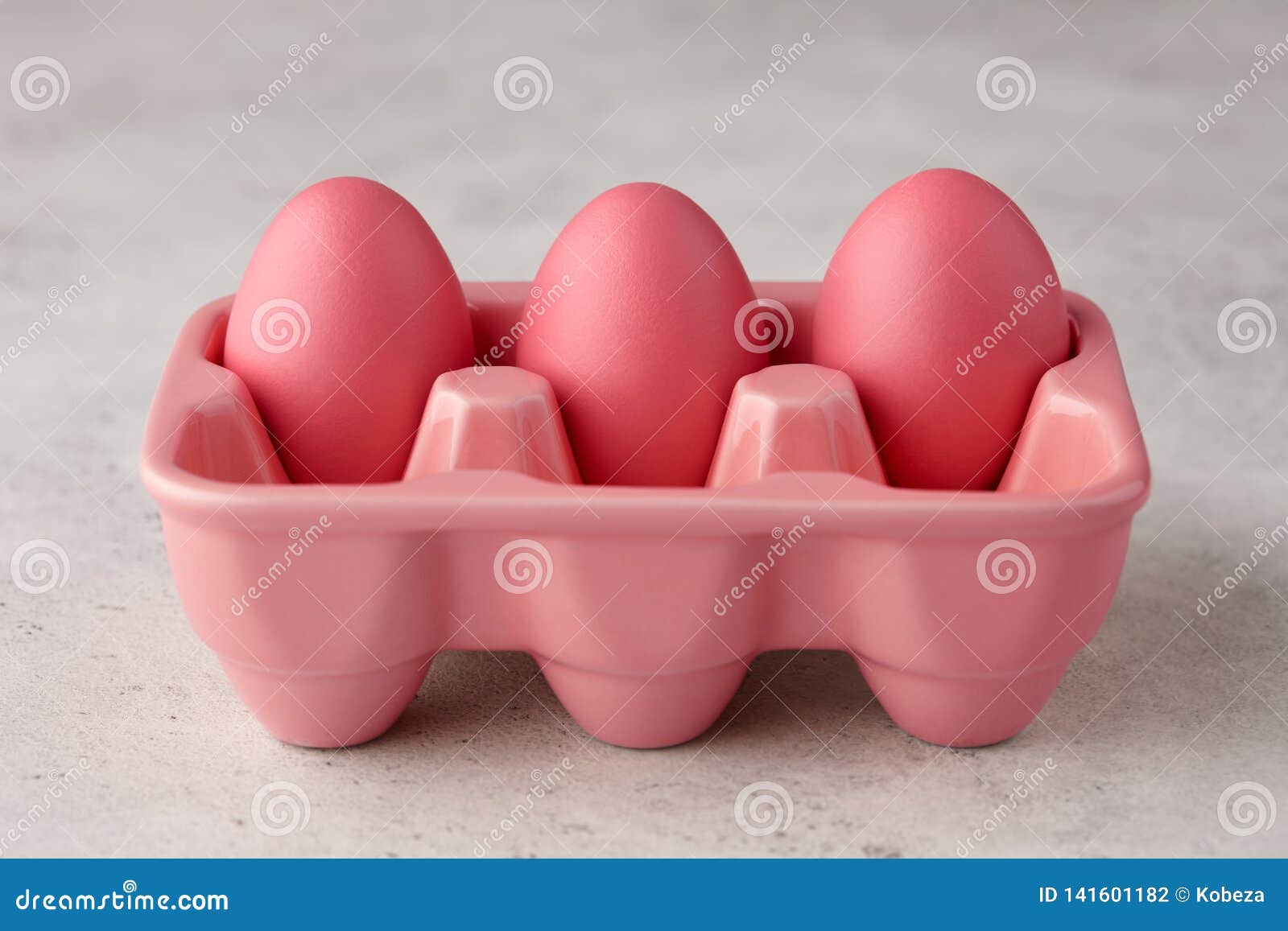 Egg Tray with Pink Painted Easter Eggs Stock Photo Image of three