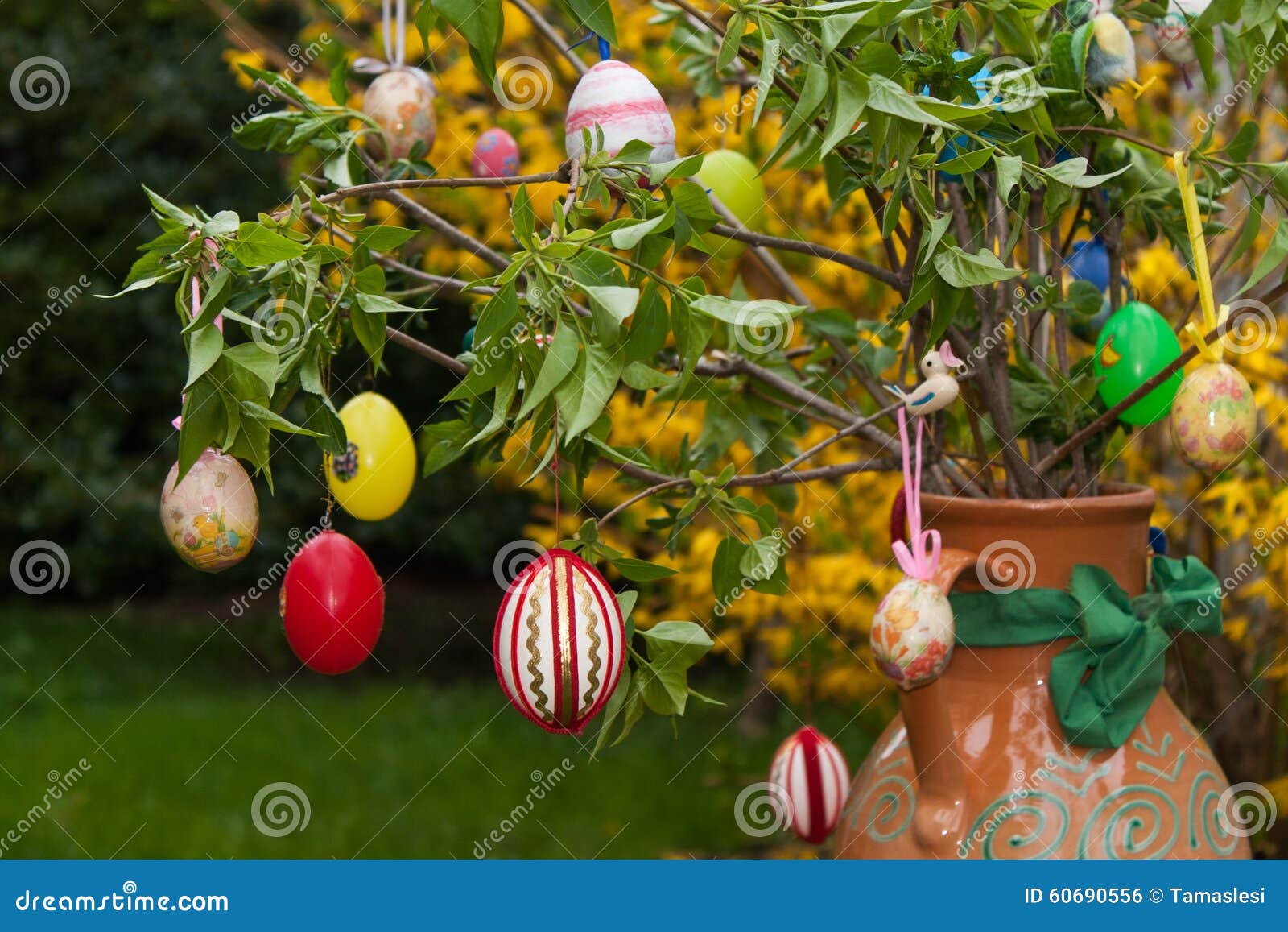 Egg Tree stock photo. Image of easter, yard, tree, grey 60690556