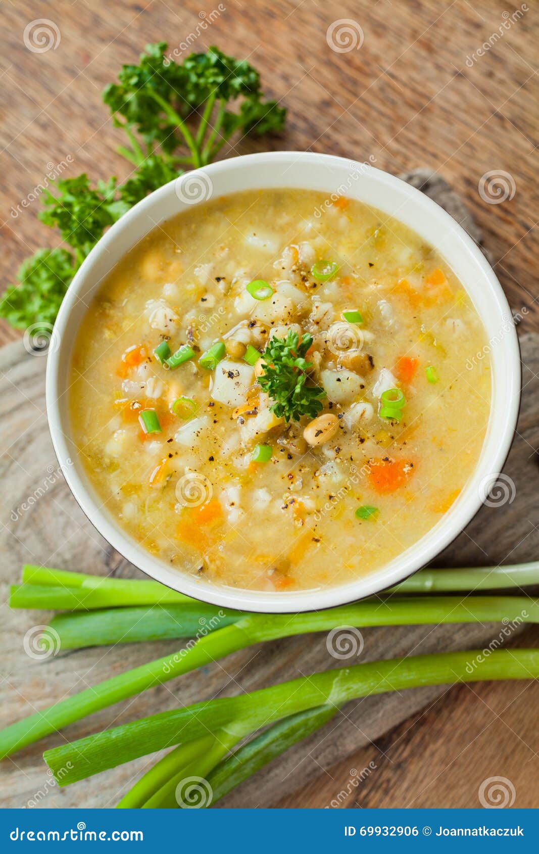 Egg vegetable soup stock photo. Image of cream, appetizer - 69932906