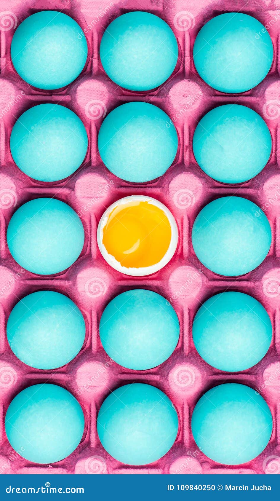 Egg Yolk in Blue Eggs Pastel Pattern Stock Photo Image of punchy