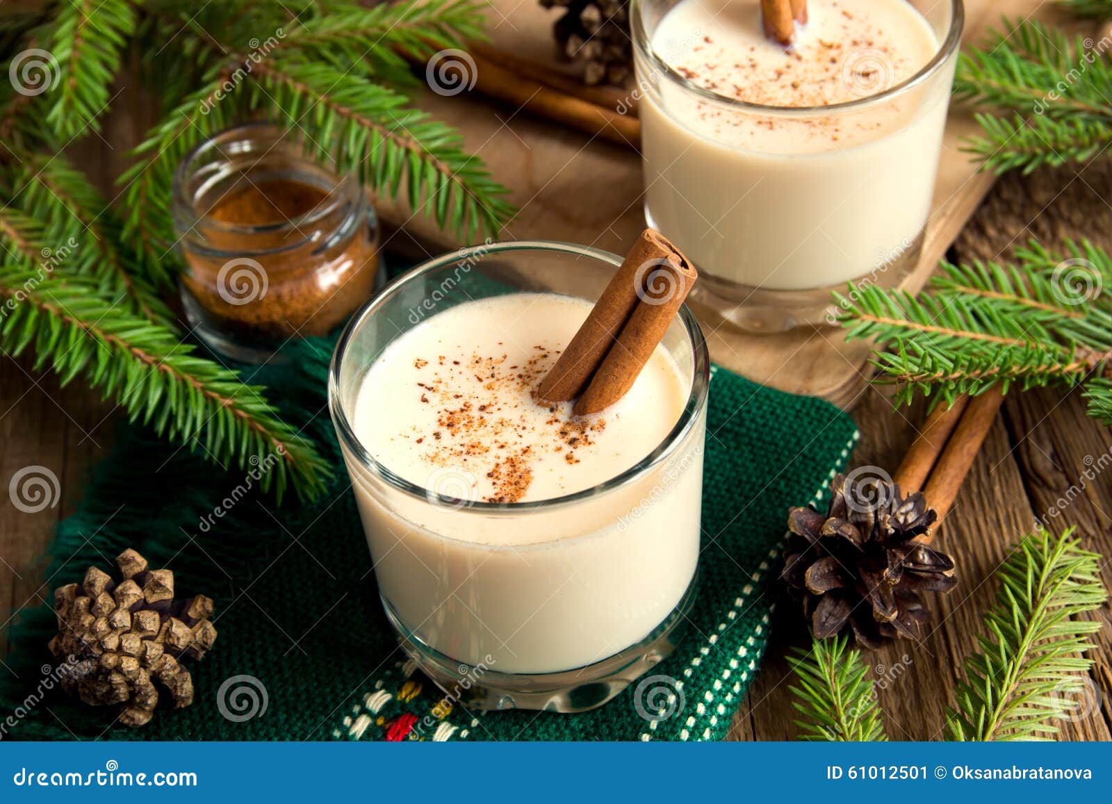 Eggnog with cinnamon stock image. Image of delicious 61012501