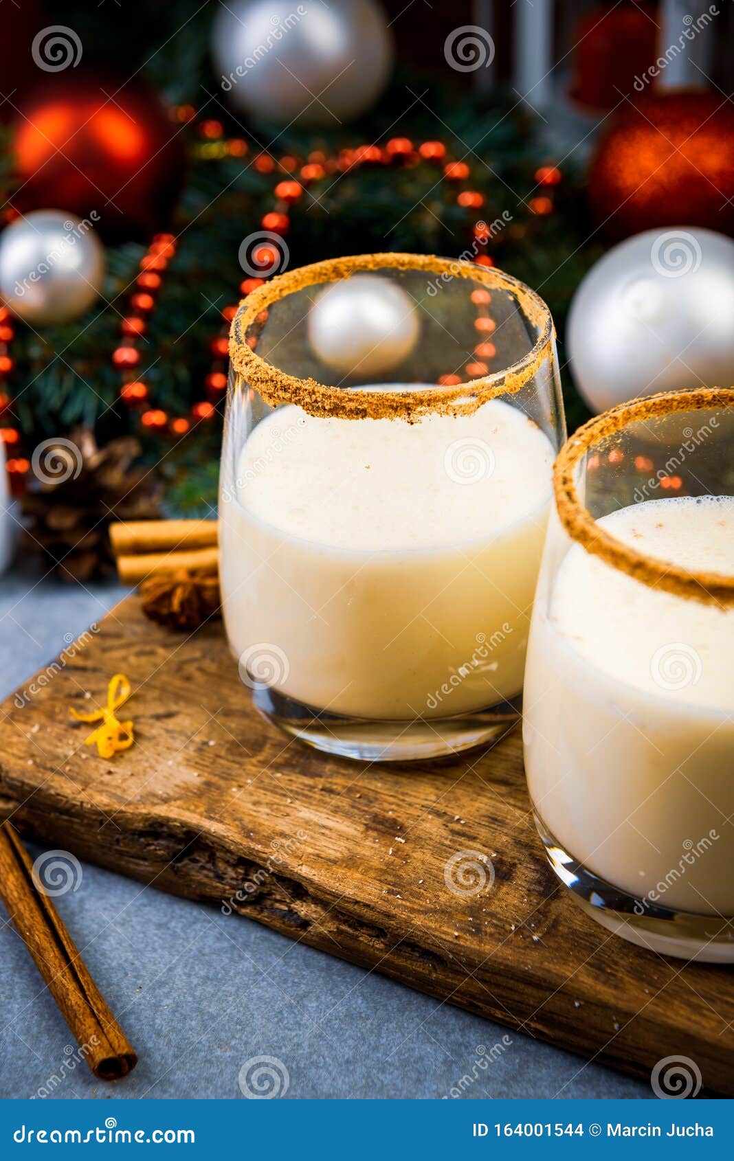 Eggnog Classic Traditional Christmas Cocktail Stock Photo Image of