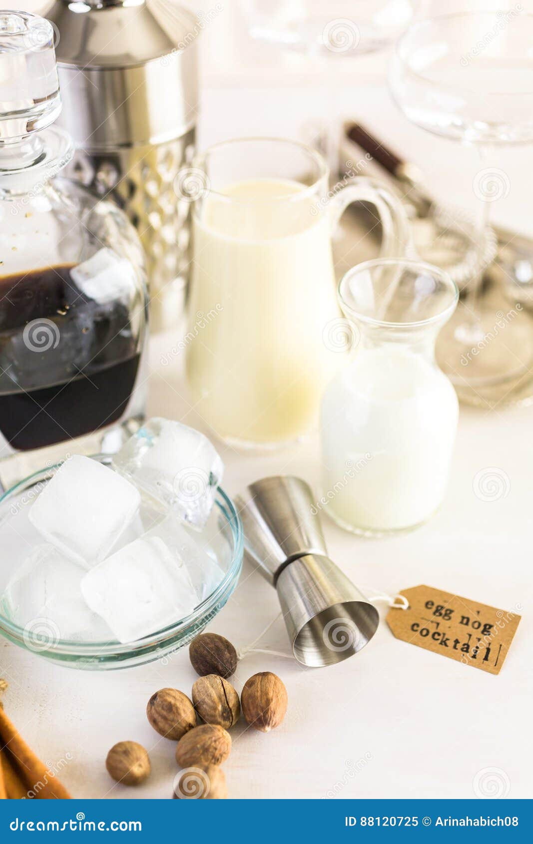 Eggnog cocktail stock image. Image of seasonal, creamy 88120725