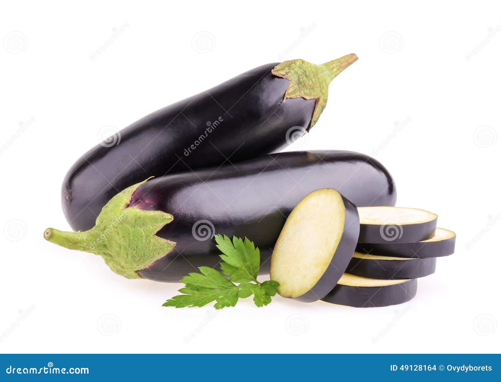 Eggplant Or Aubergine Vegetable On White Background Stock Photo Image
