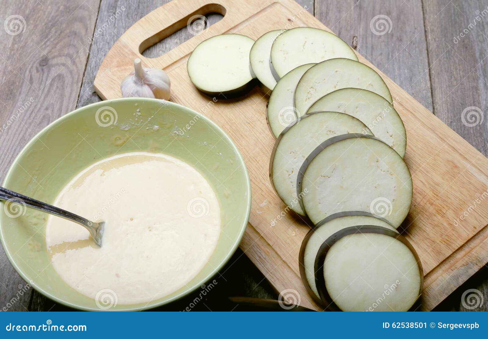 Eggplant in batter stock image. Image of background, cuisine 62538501