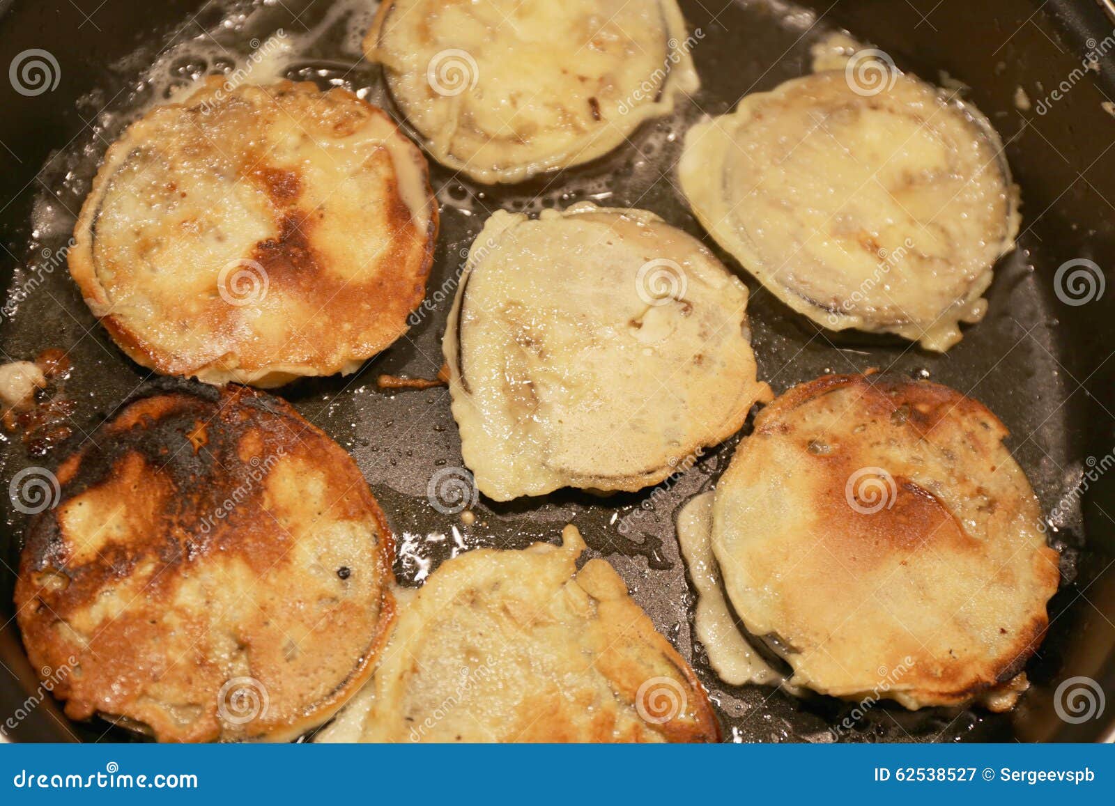 Eggplant in batter stock image. Image of rural, golden 62538527