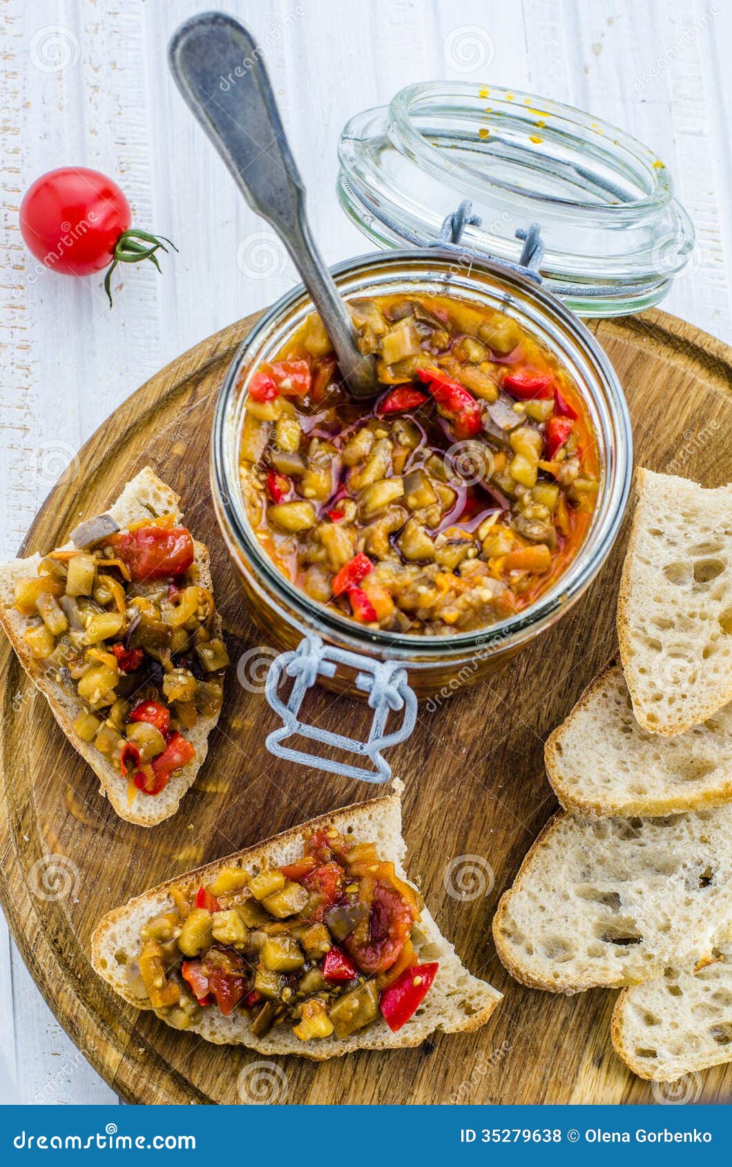 Eggplant Caviar in a Glass Jar Stock Photo Image of gourmet, lunch