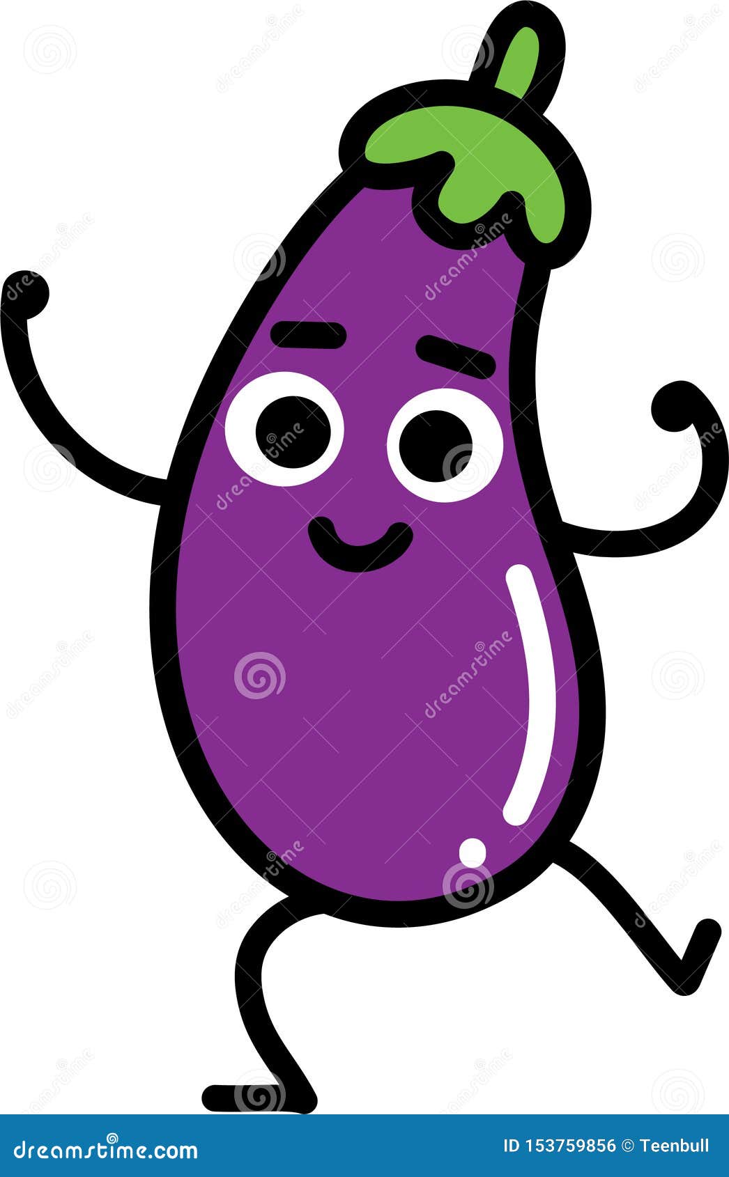 Eggplant and peach emoji Stock Vector