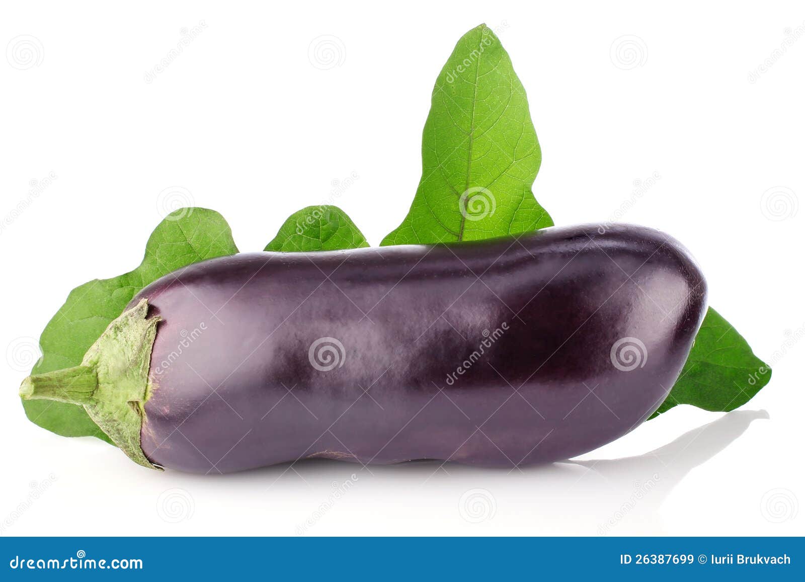 Eggplant with green leaf stock image. Image of ripe, organic 26387699