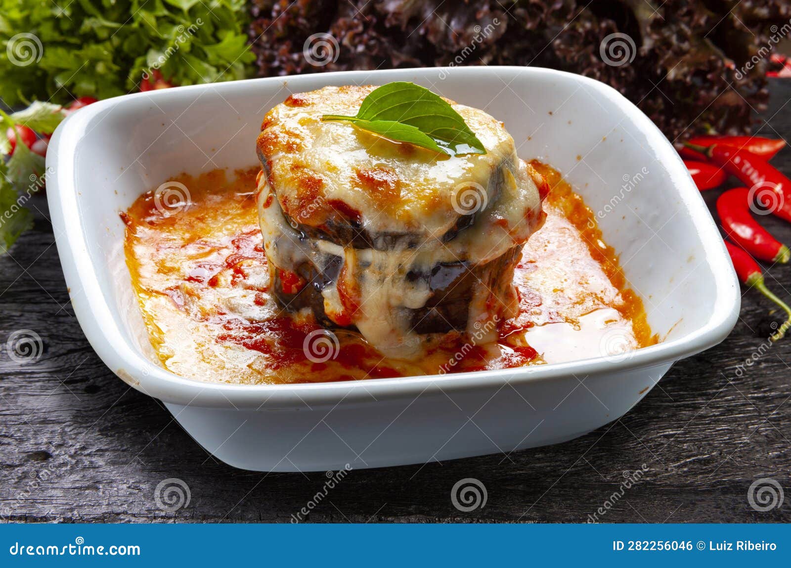 Eggplant Lasagna with Tomato Sauce Stock Photo Image of cuisine, food