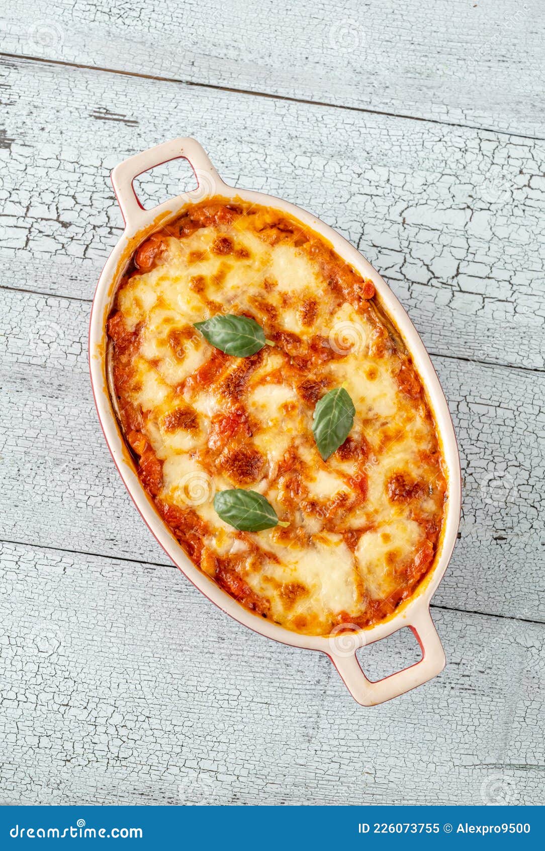 Eggplant Parmigiana stock image. Image of healthy, dish 226073755