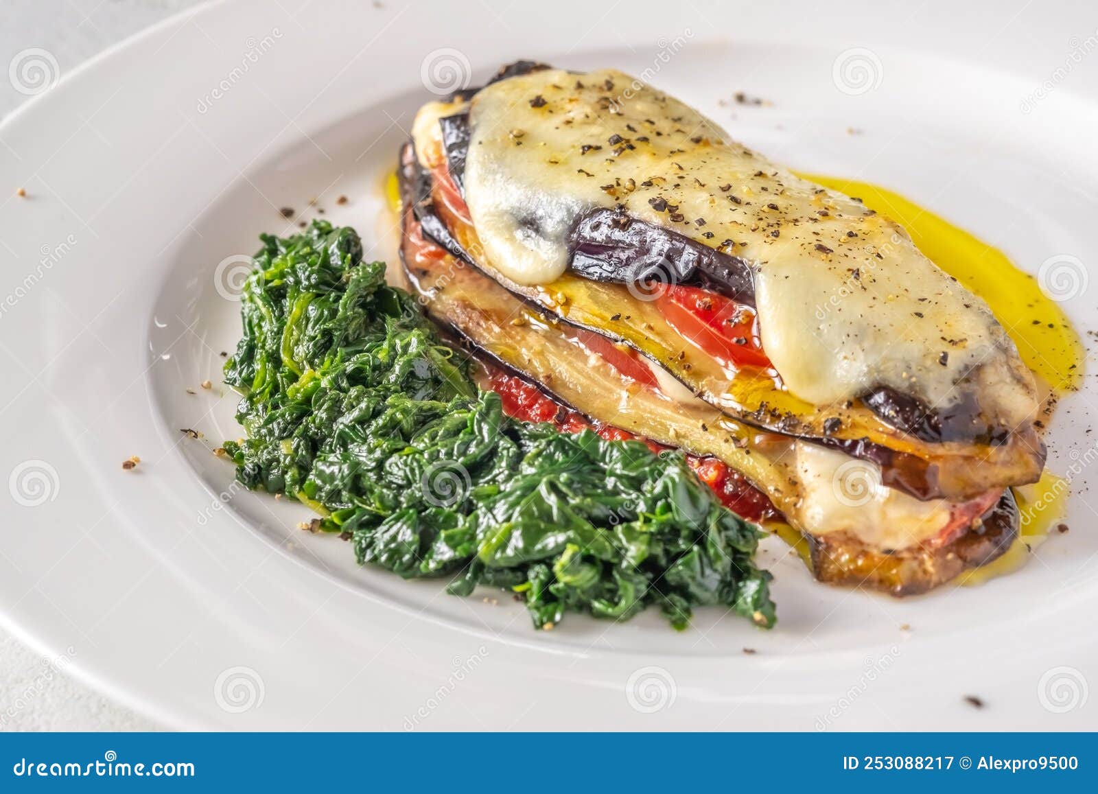 Eggplant Parmigiana stock image. Image of barbecue, layer 253088217