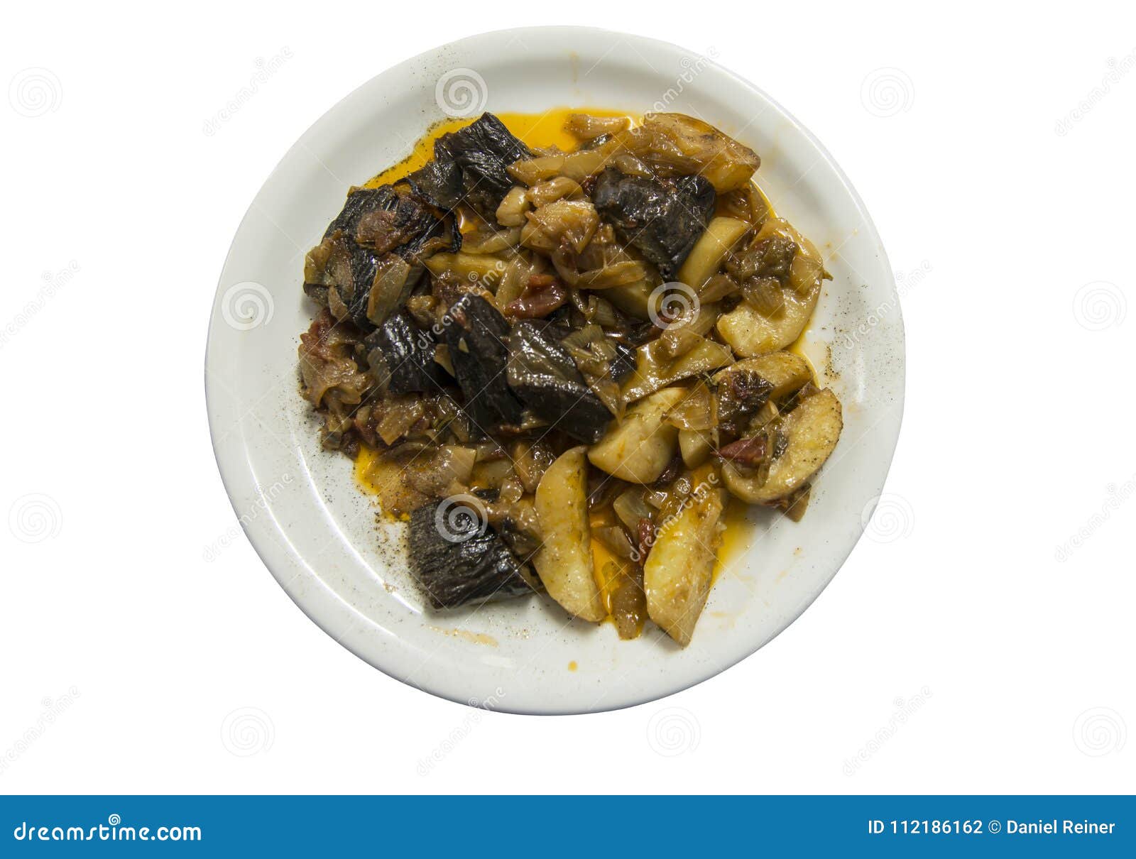 Eggplant Potato and Onion Stew Stock Photo Image of food, cuisine