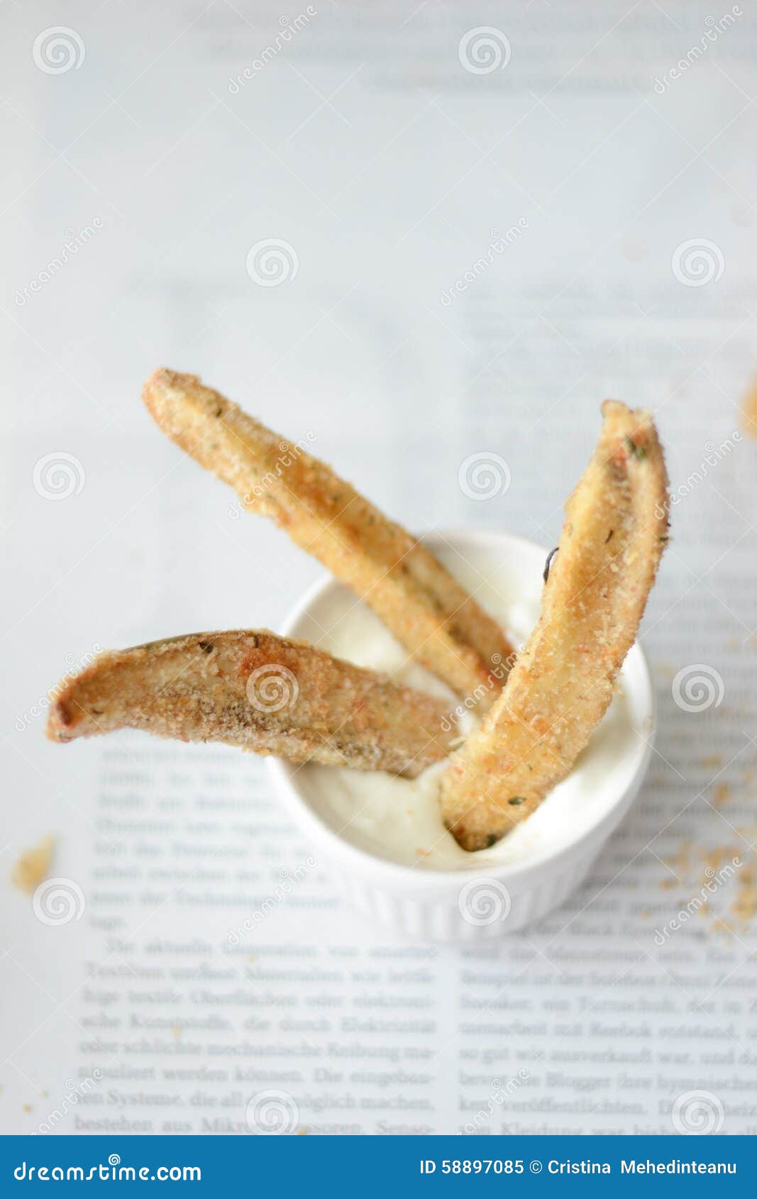 Eggplant sticks stock image. Image of dinner, food, sauce 58897085