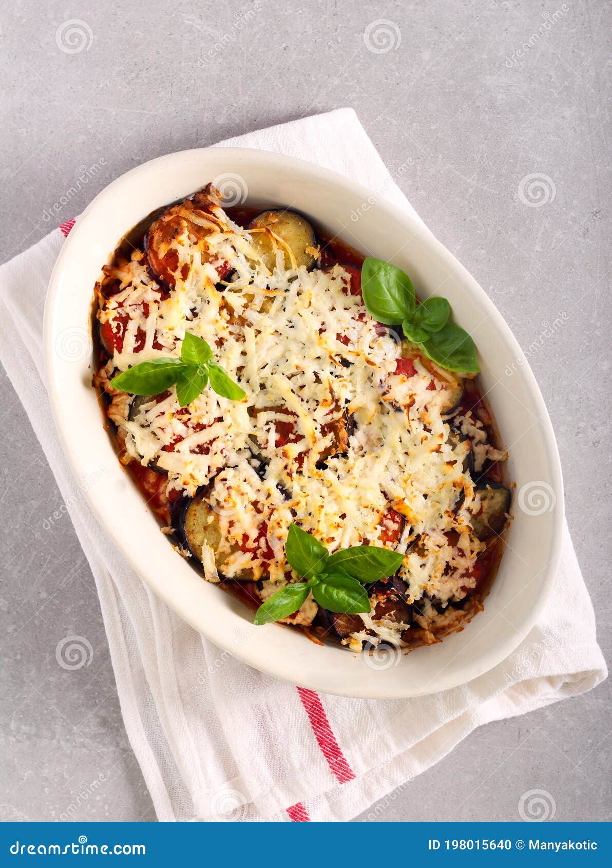 Eggplant in Tomato Sauce Baked Stock Photo Image of salad, melted