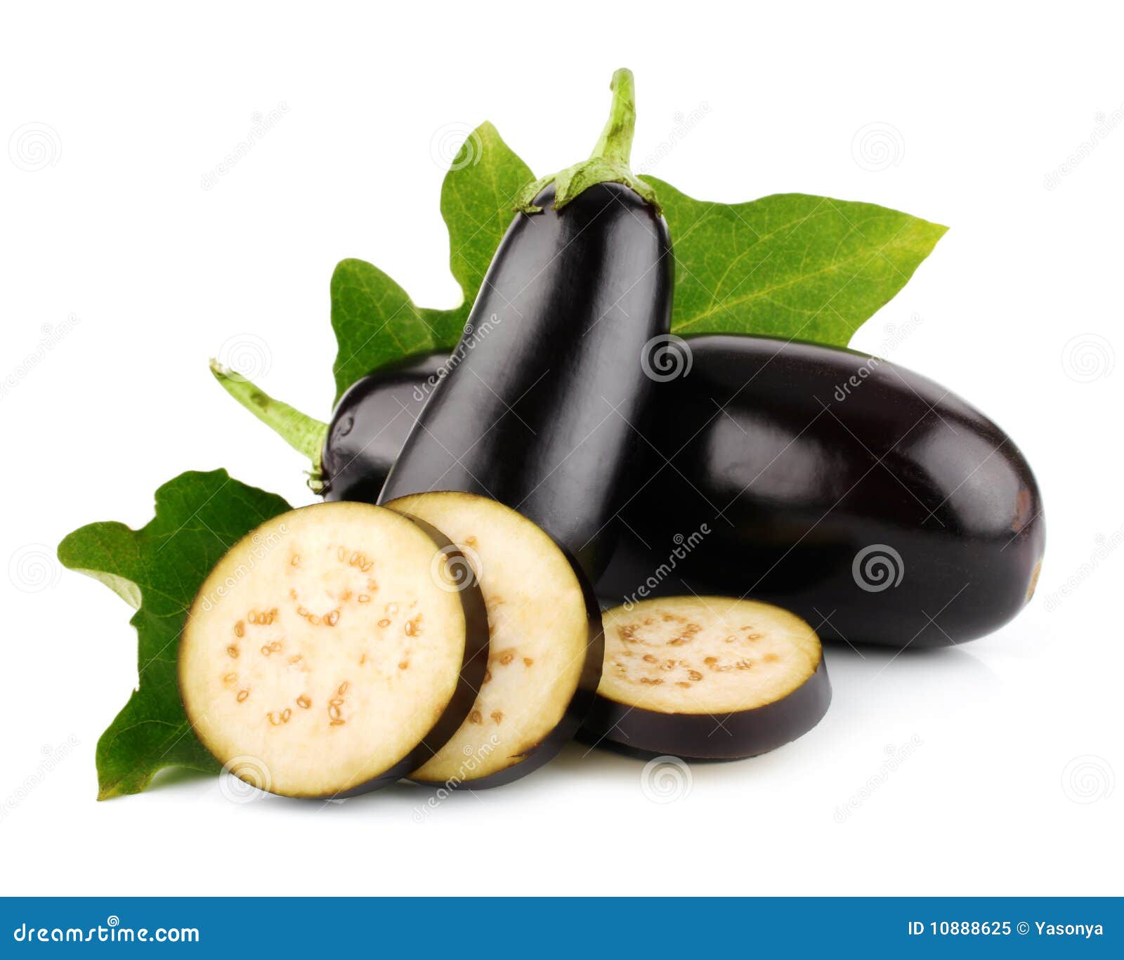 Eggplant Vegetable Fruits with Cut Isolated Stock Image Image of food