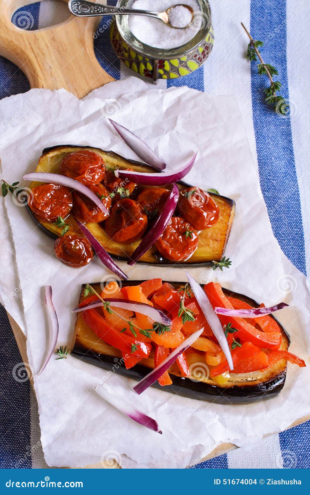 Eggplant with vegetables stock photo. Image of cooking 51674004