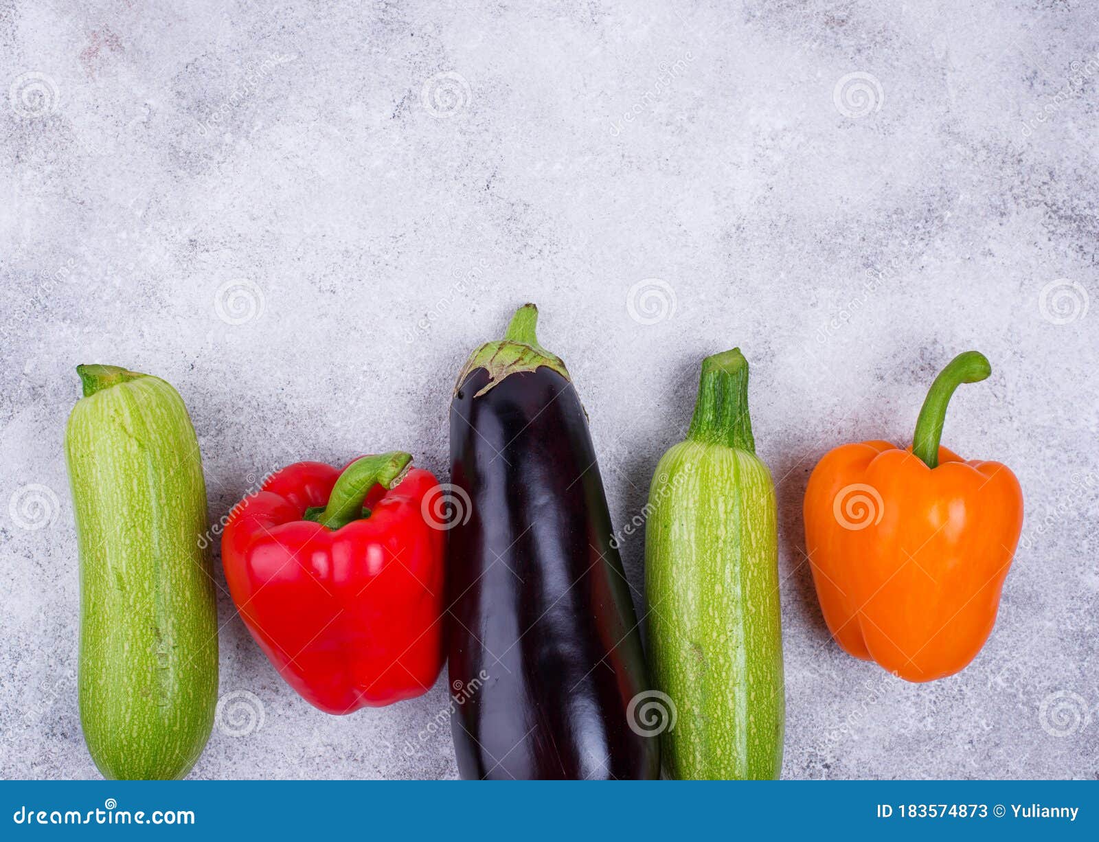 Eggplant, Zucchini and Bell Pepper Stock Image Image of vegetarian