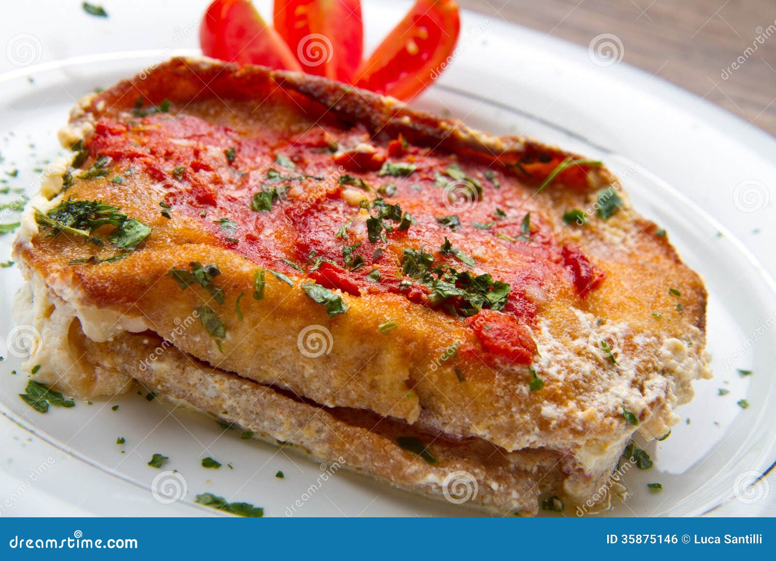 Eggplants parmigiana stock photo. Image of eggplant, recipe 35875146