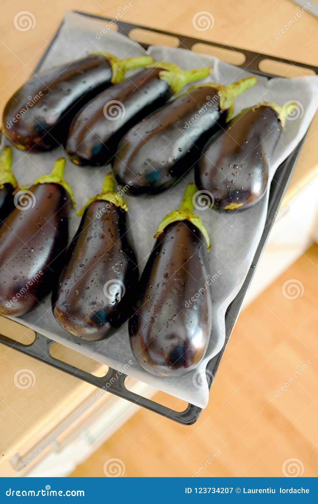 Eggplants Prepare for Roasted Stock Image Image of organic, cook