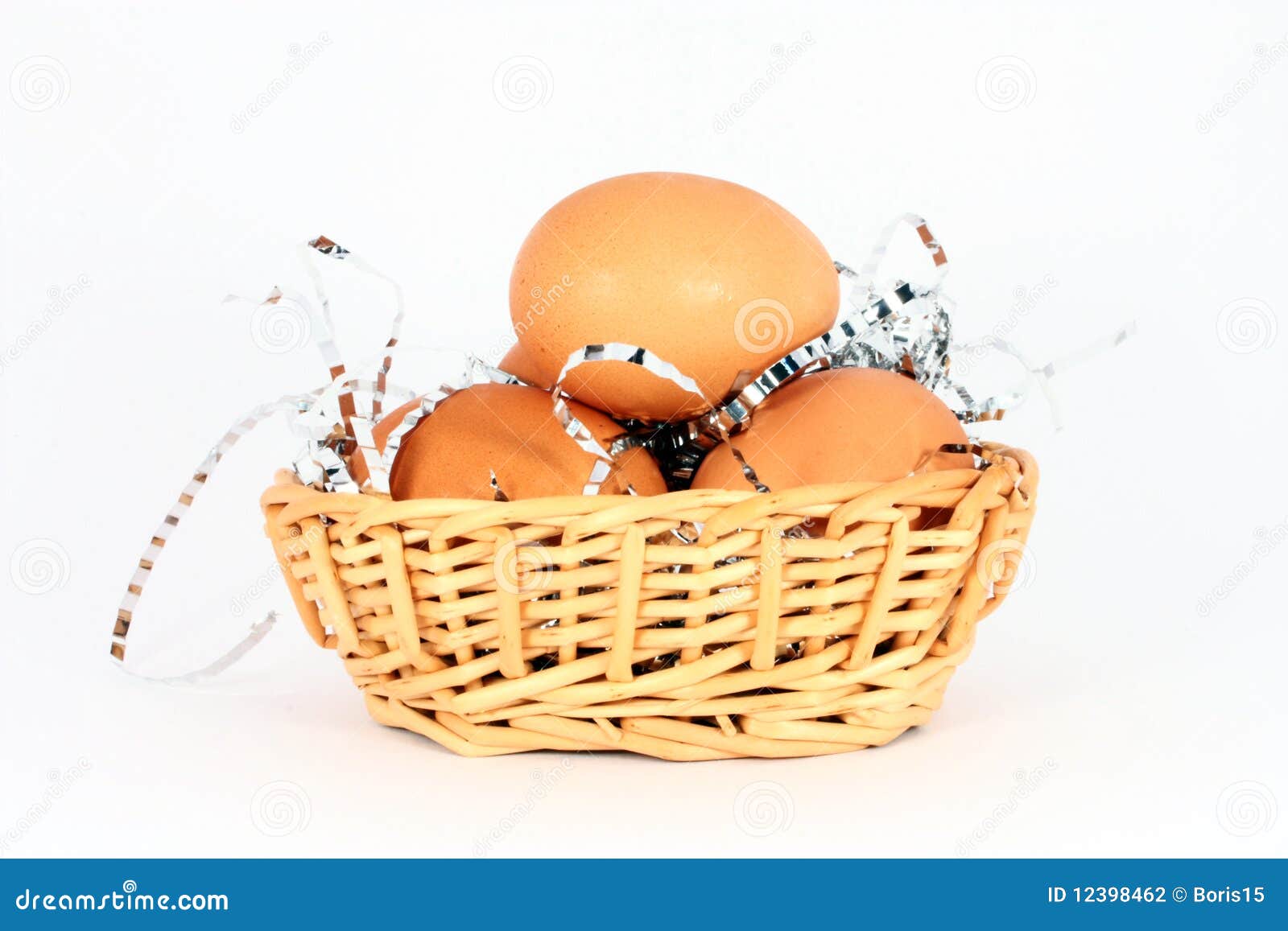 Eggs in a basket stock photo. Image of easter, basket 12398462