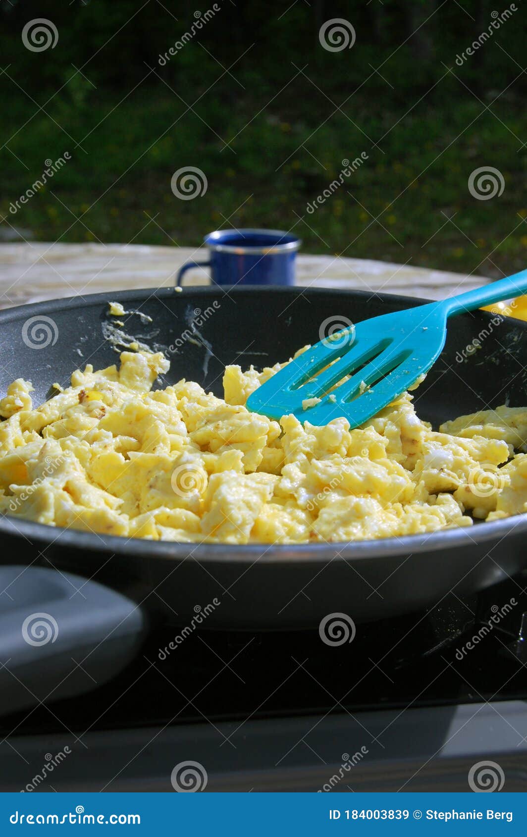 Camping Stove Breakfast Eggs Stock Image Image of cooking, lunch