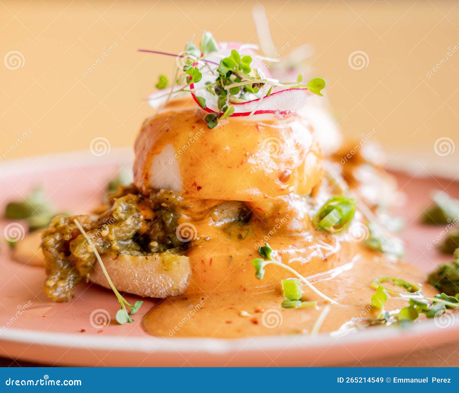 Eggs Benedict Mexican Style for Brunch Stock Image - Image of salsa