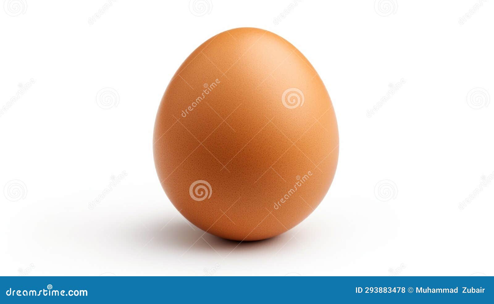 Brown Egg Isolated on White Background Generated by AI Tool. Stock