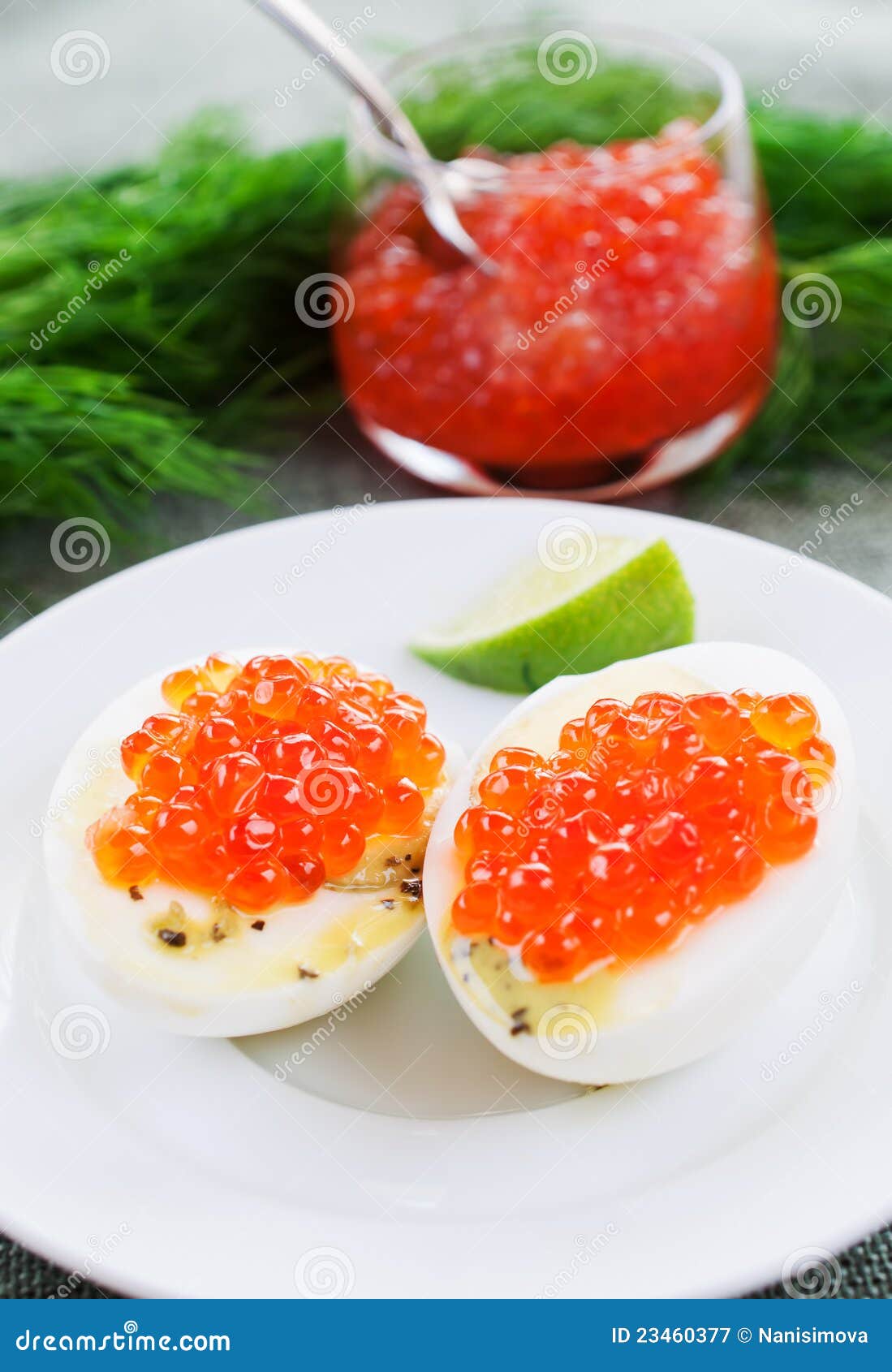 Eggs and caviar stock image. Image of appetizer, food 23460377