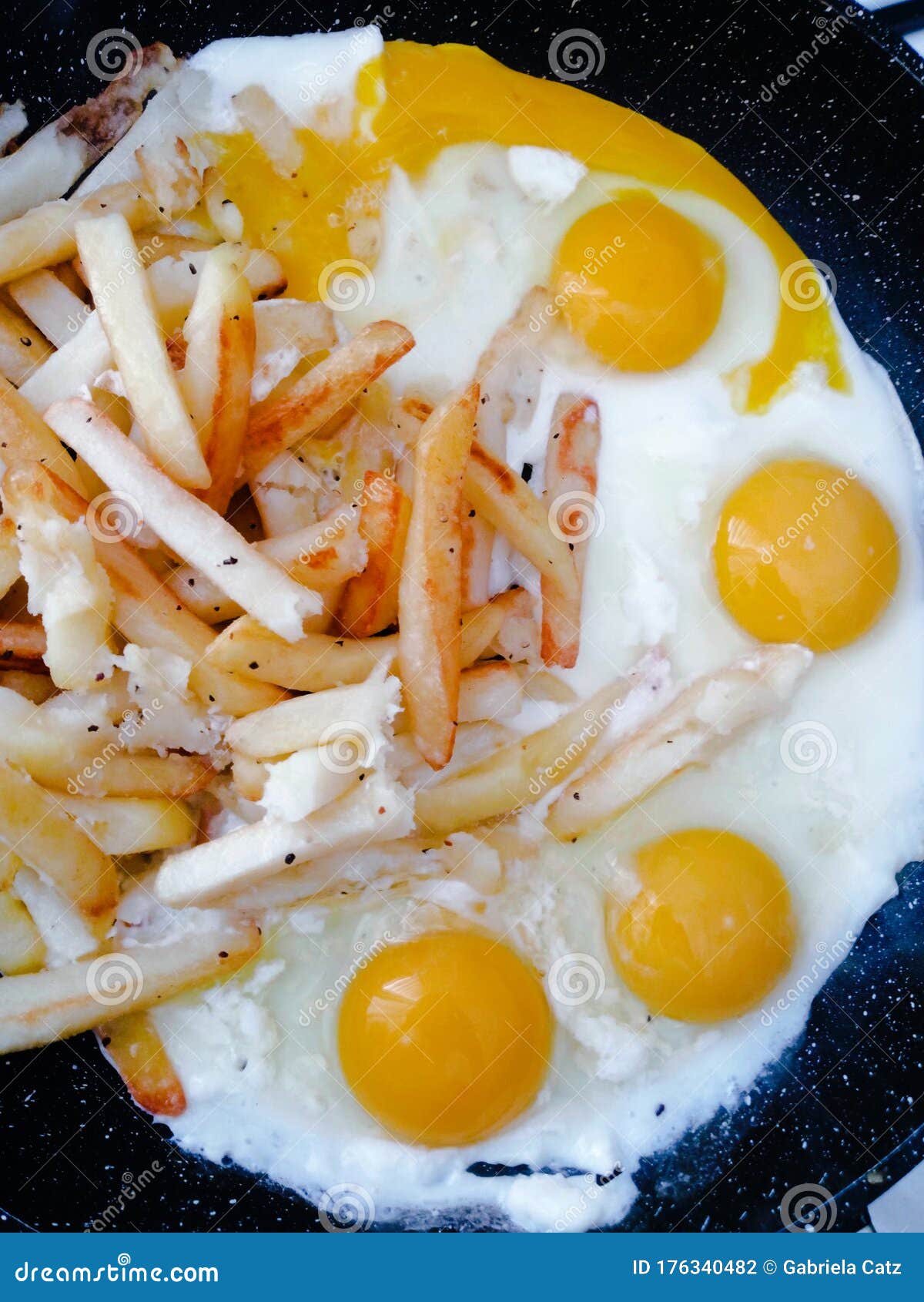 Eggs and chips stock photo. Image of dinner, noperson 176340482