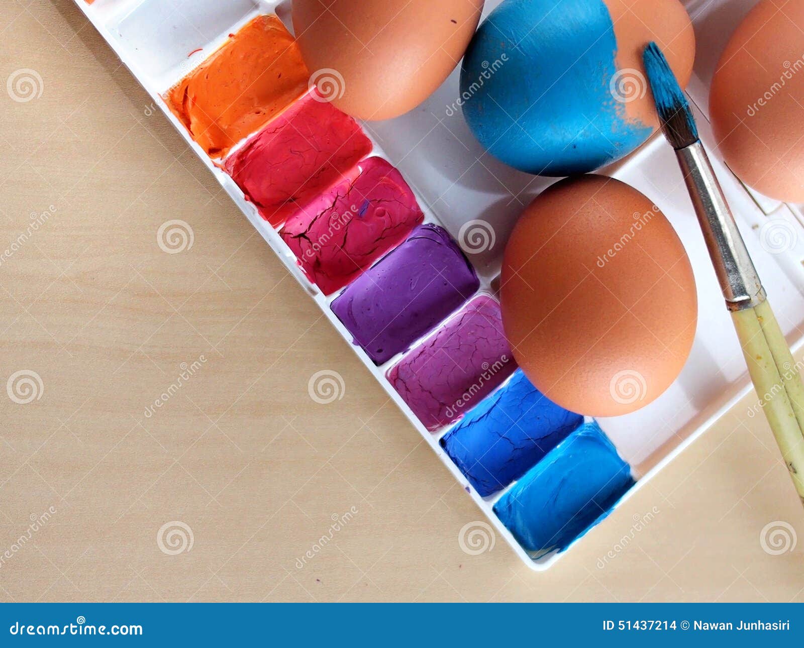 Eggs coloring stock photo. Image of colorful, april, table 51437214