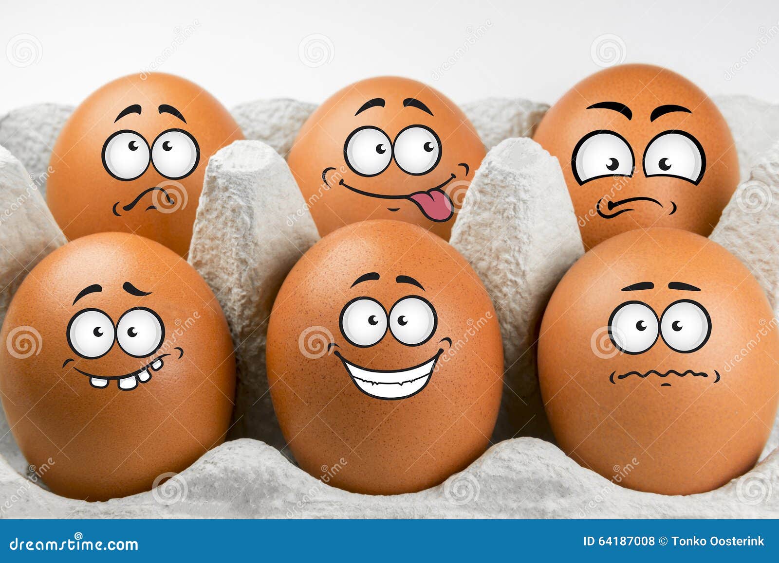 Eggs With Faces And Expressions Stock Photo Image 64187008