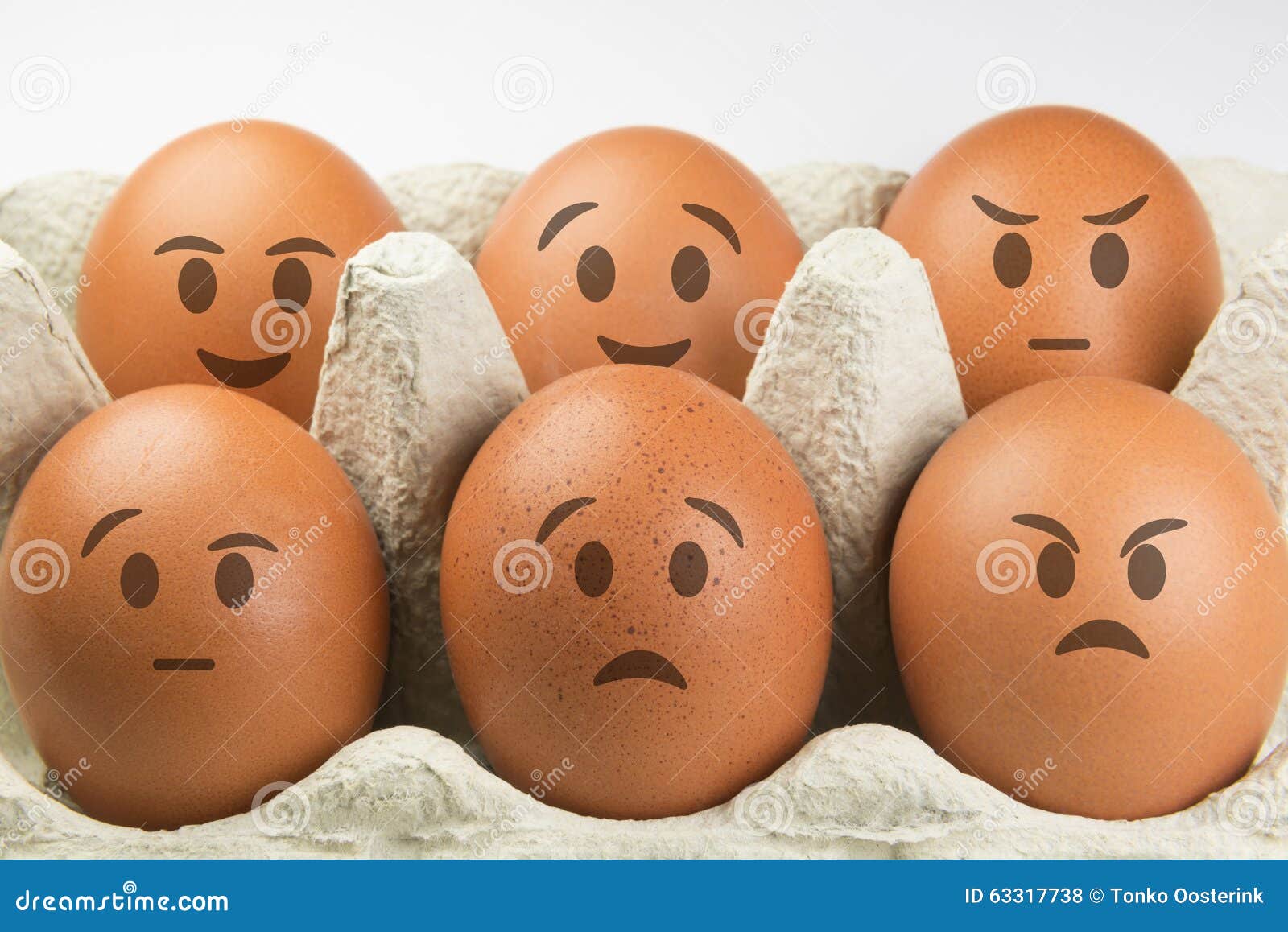 Eggs with faces stock photo. Image of dotted, carton 63317738
