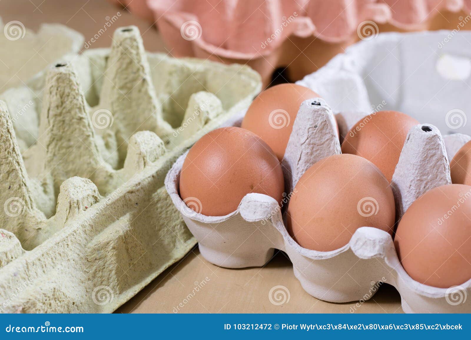 Eggs in a kitchen table. stock photo. Image of panel 103212472