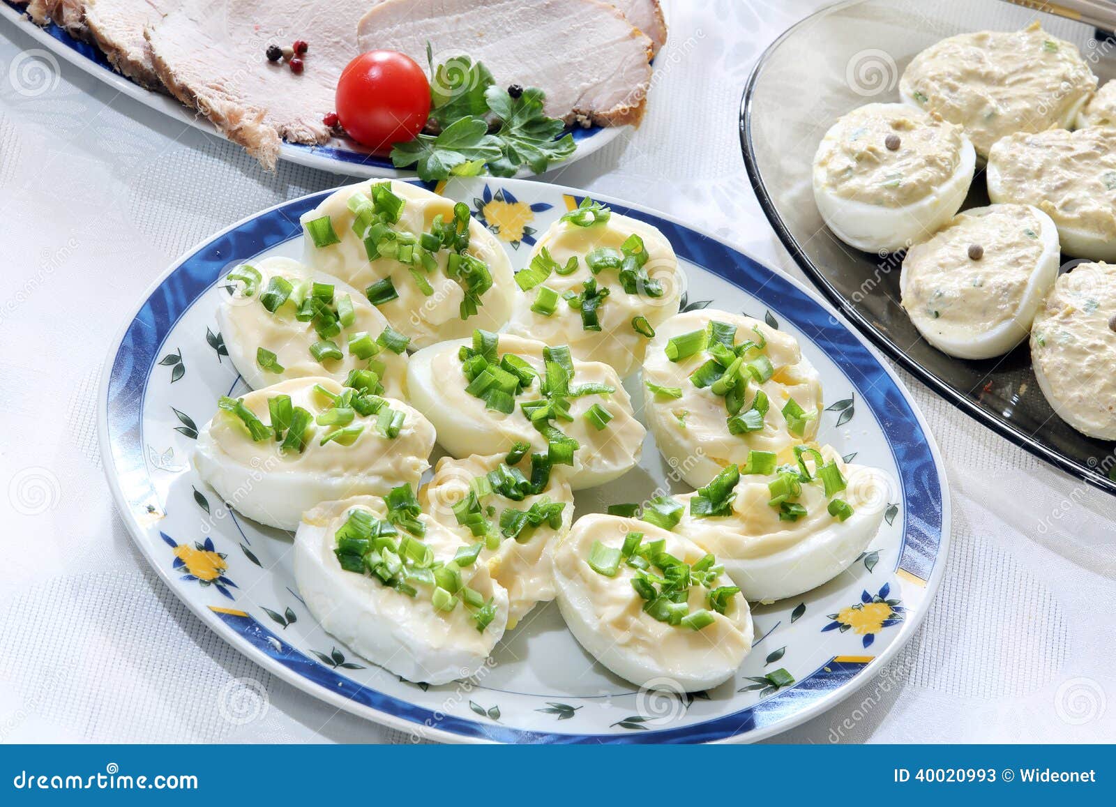 Eggs with Mayonnaise and Chives Stock Image Image of meal, pork 40020993