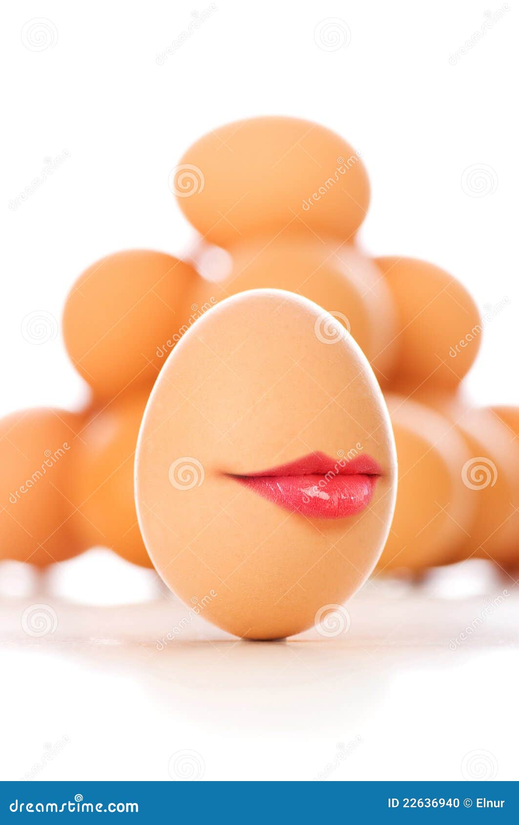 Eggs with mouth stock photo. Image of object, shape, black 22636940