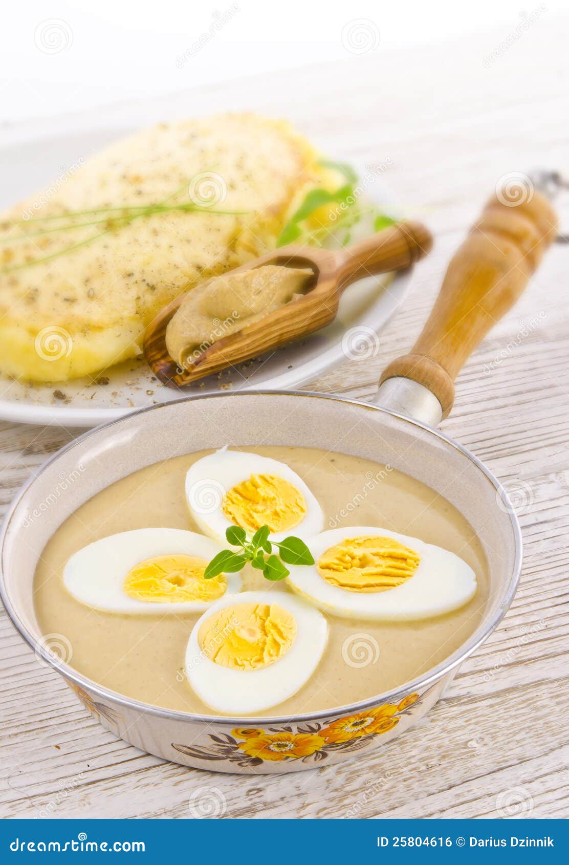 Eggs in mustard sauce stock photo. Image of close, cream 25804616