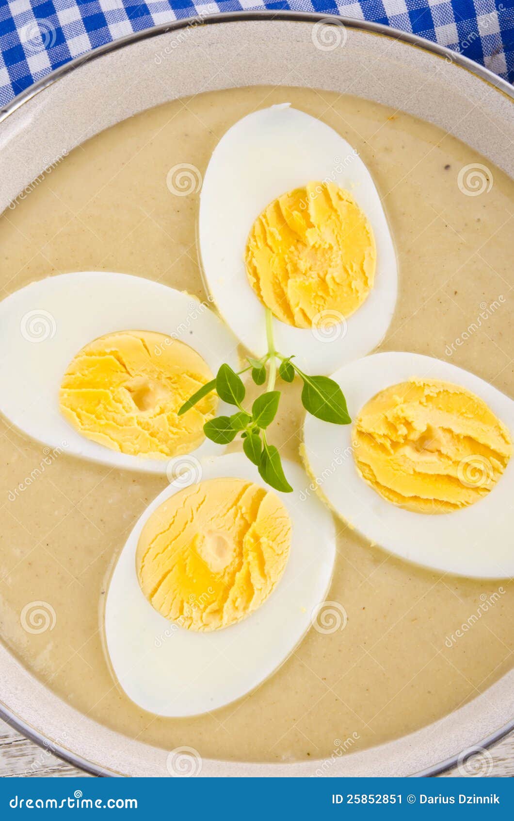 Eggs in mustard sauce stock image. Image of dressing 25852851