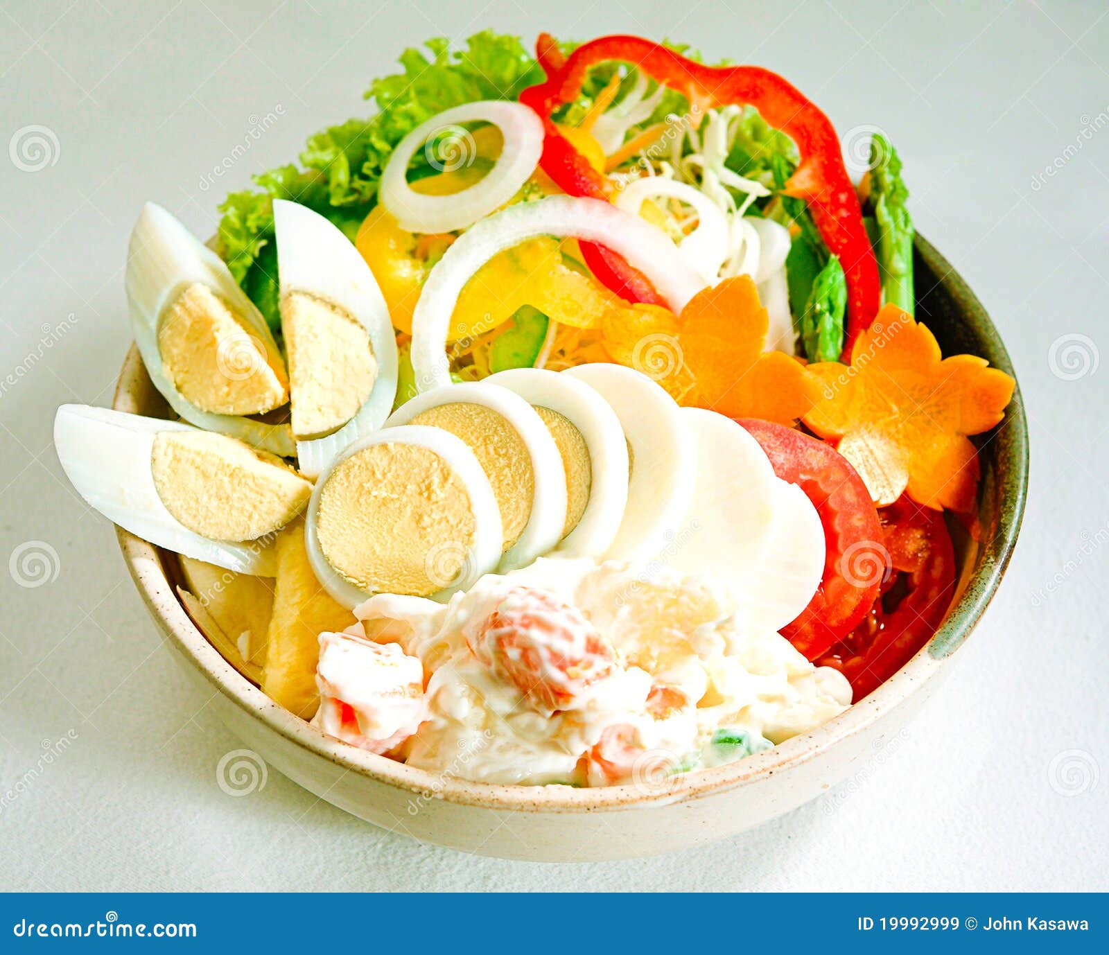 Eggs Salad Japanese Food Style Isolated Stock Image Image of