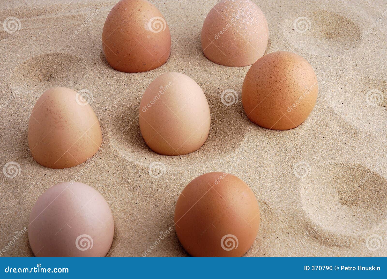 Eggs on sand. stock photo. Image of cook, feed, beach, meal 370790