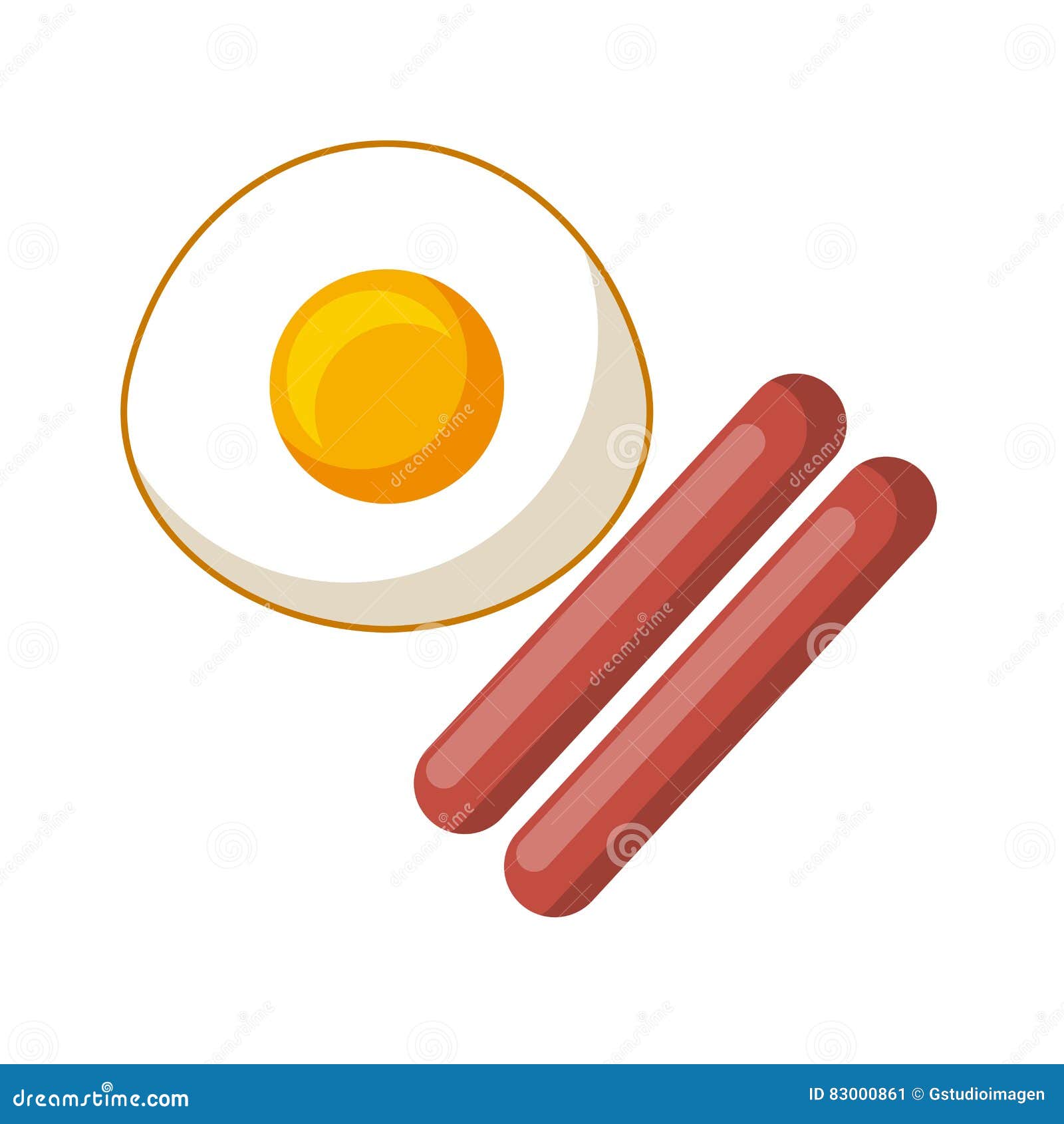Eggs and sausage icon stock illustration. Illustration of healthy