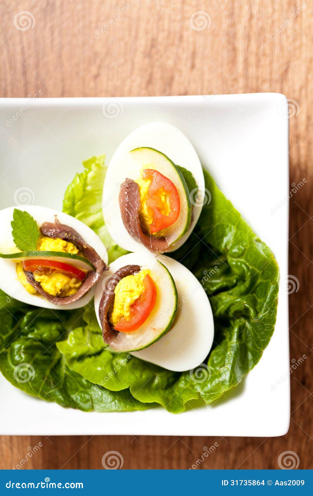 Eggs Stuffed with Anchovies Stock Photo Image of fresh, decoration