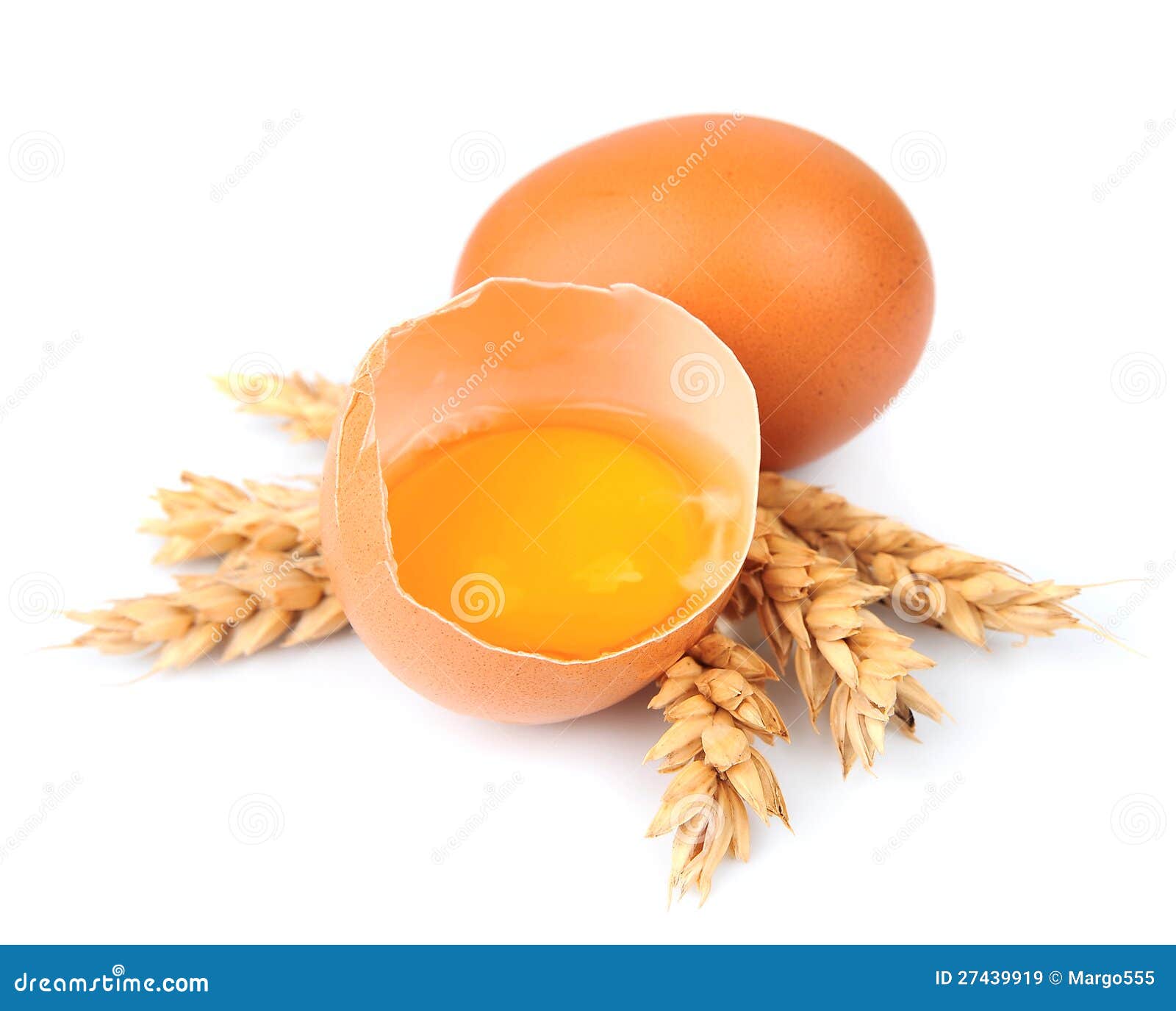 Eggs and wheat cones stock image. Image of background 27439919