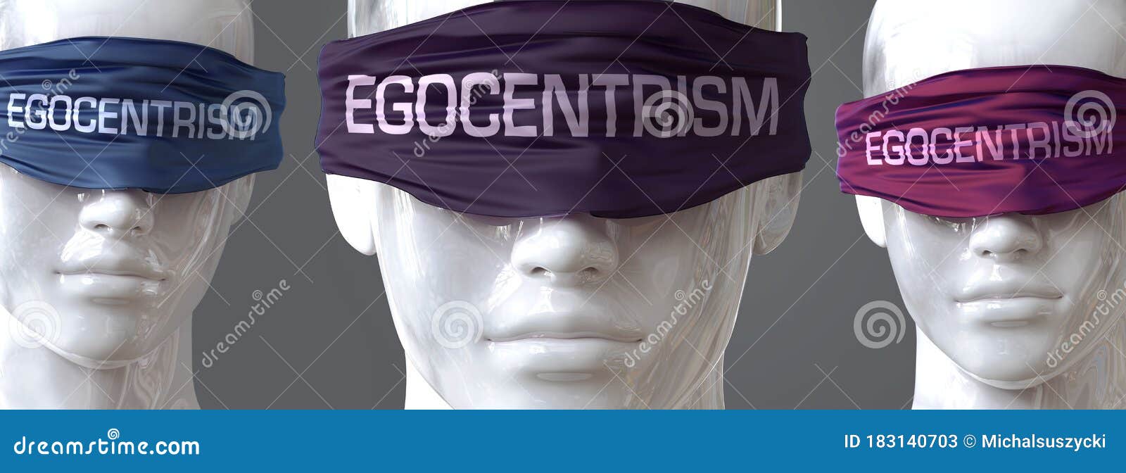 egocentrism can blind our views and limit perspective - pictured as word egocentrism on eyes to ize that egocentrism can