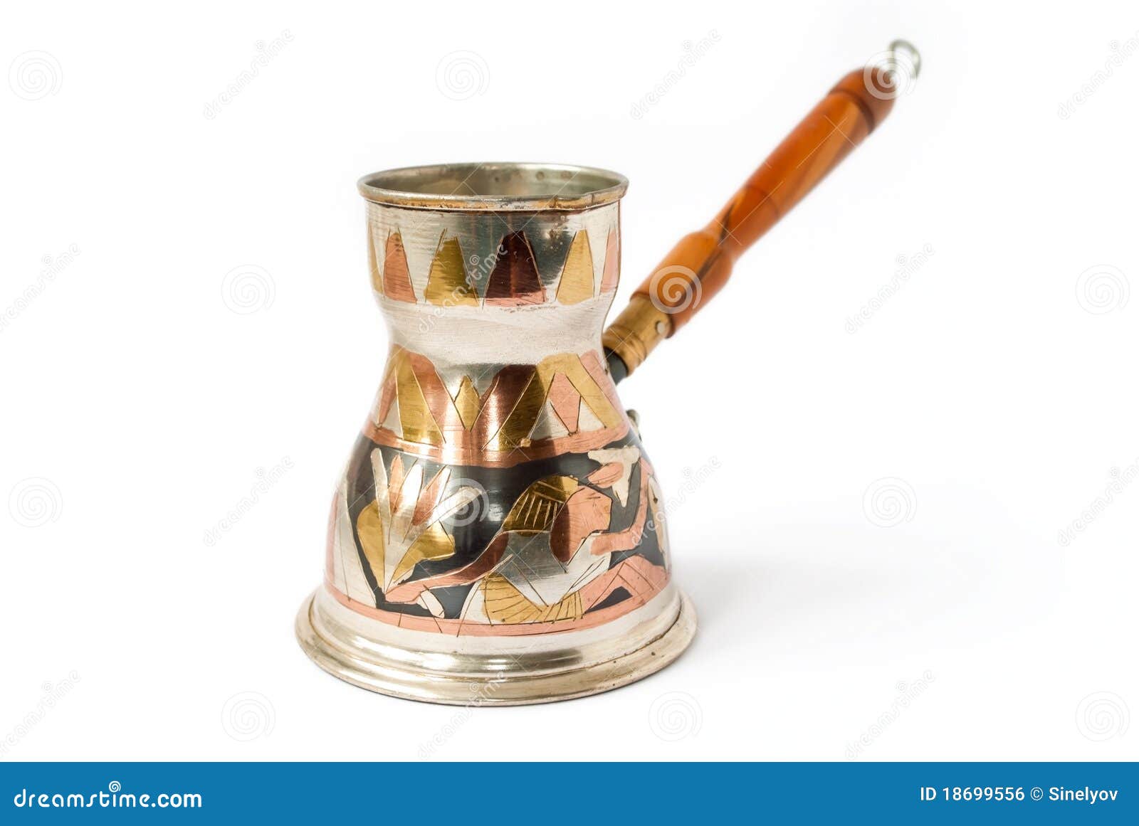 Egypt coffee pot on white stock photo. Image of obsolete 18699556