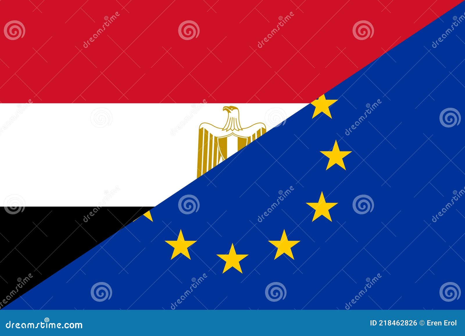 Egypt and European Union Flags Stock Photo Illustration of brand